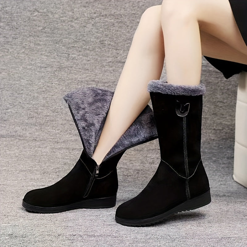 ARIA - Dameslaarzen met fleece voering en ritssluiting
