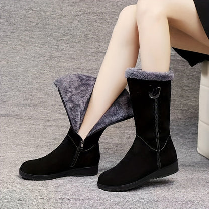 ARIA - Dameslaarzen met fleece voering en ritssluiting