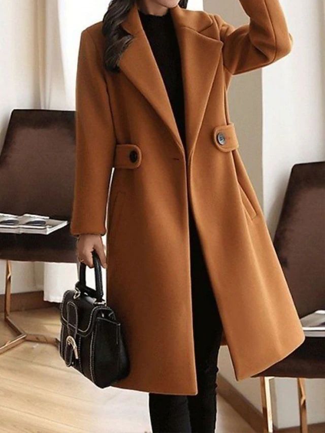 ELEGANZA - Luxe Damesmantel met Riem in Trenchcoat Stijl