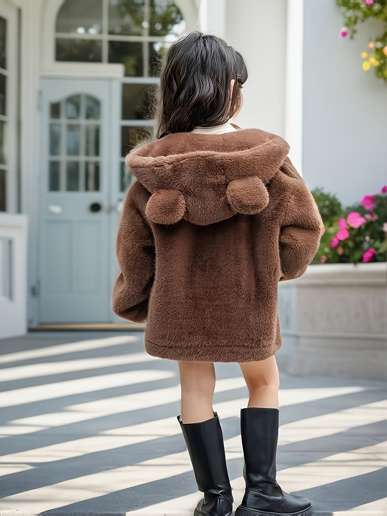 BELLA - Fleece gevoerde jas met capuchon en schattige oortjes voor meisjes