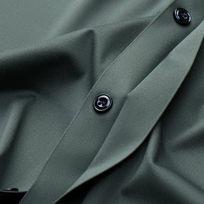 LUCAS - Slim fit herenoverhemd met opgerolde mouwen