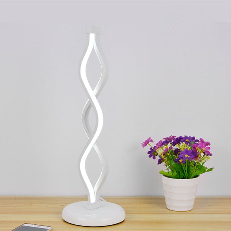 SPIRALED - Witte LED tafellamp met elegant spiraalontwerp