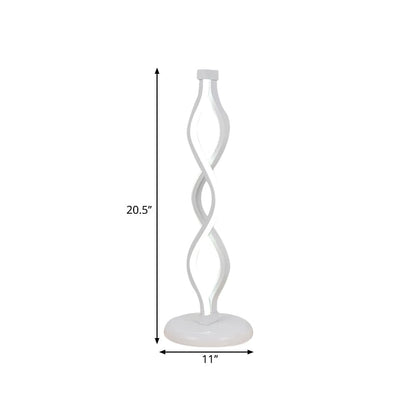 SPIRALED - Witte LED tafellamp met elegant spiraalontwerp