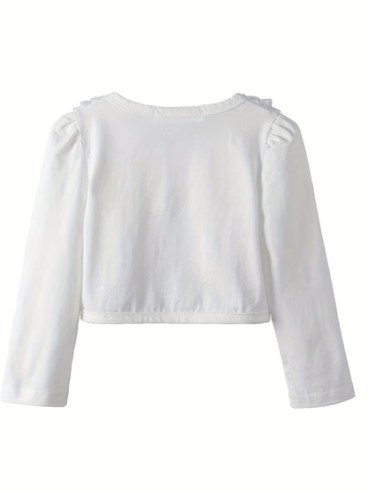 EMMA - Meisjes vest met kanten details