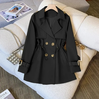 SELENA - Getailleerde trenchcoat met verstelbare taille en dubbele knoopsluiting voor dames