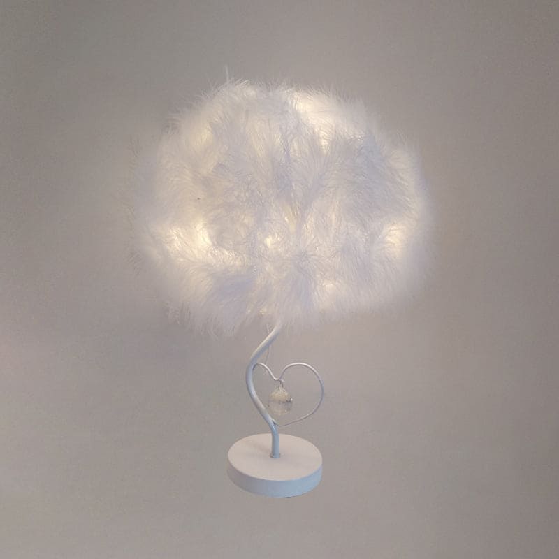 FEATHERLUX - Scandinavische romantische tafellamp met veerwolkenontwerp