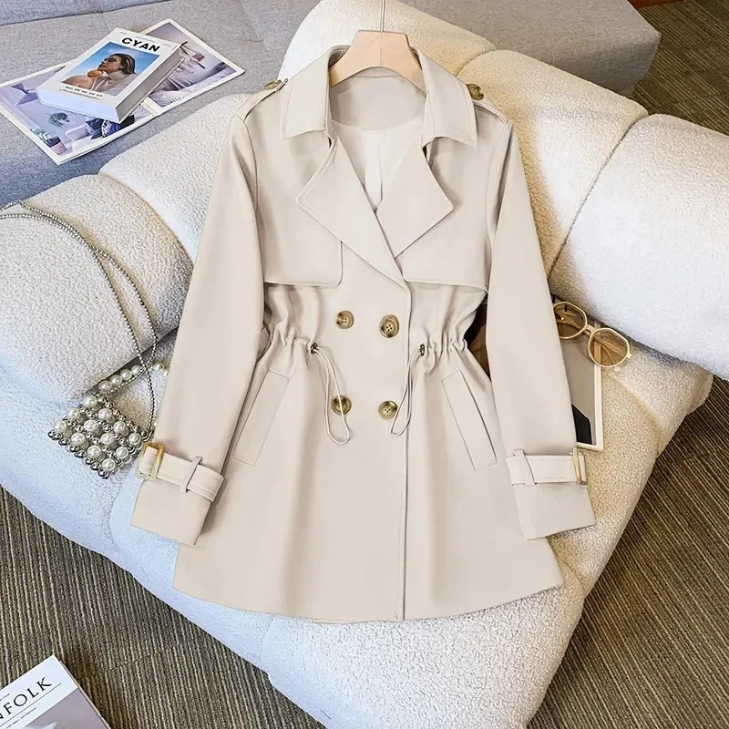 SELENA - Getailleerde trenchcoat met verstelbare taille en dubbele knoopsluiting voor dames