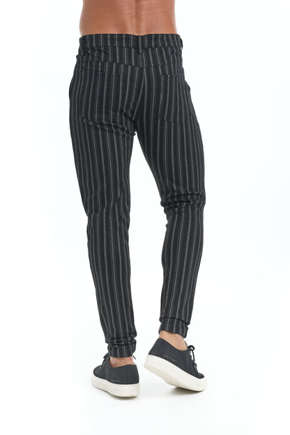 DEXTER - Krijtstreep jogger broek voor een stijlvolle casual look