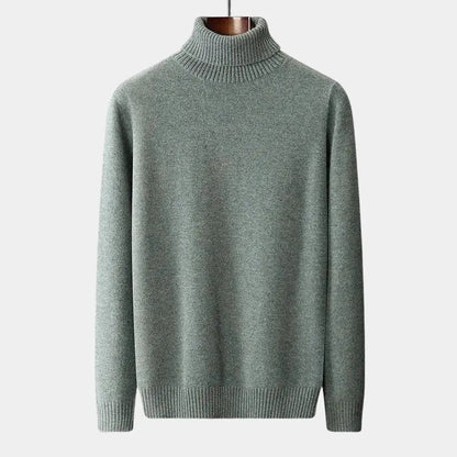 Heren coltrui met klassieke fit en geribde boorden – NÉVARO - Glamorix