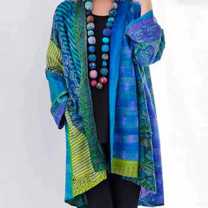 ISLA - Patchwork bohemien kimono-vest voor dames