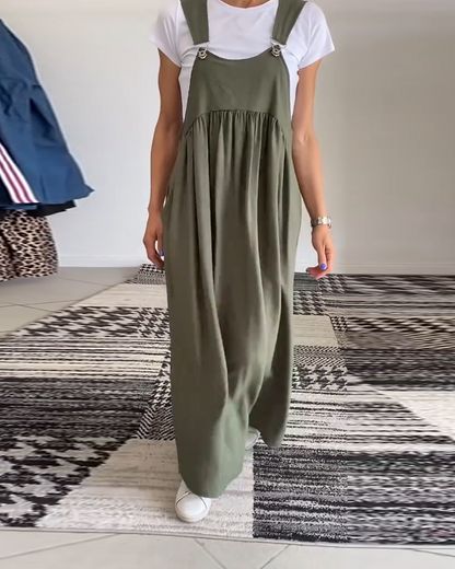 Zomerse Damesjurk met Brede Bandjes en Vloeiende Pasvorm – LUNA ELEGANTE - Glamorix