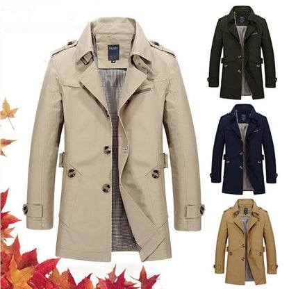 LEX – Klassieke trenchcoat met dubbele rij knopen