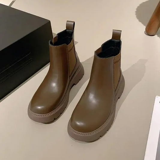 DORETTA - Leren dames Chelsea boots met antislip zool