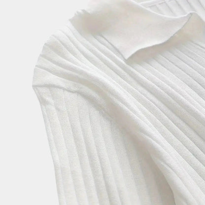 CAIN – Gebreide polo met lange mouwen voor heren