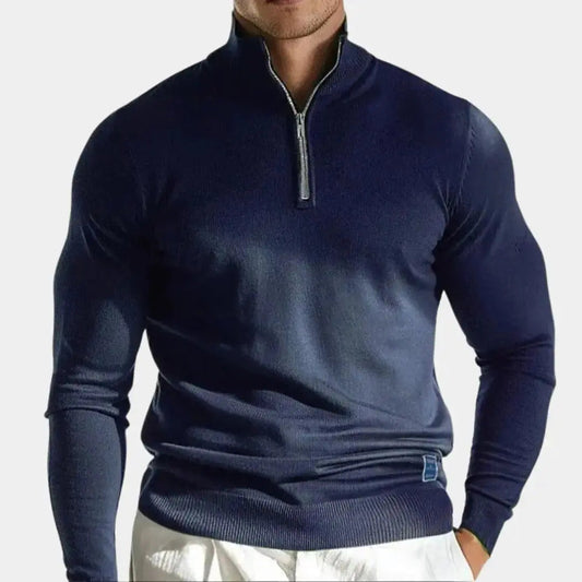 FINN – Slim fit herentrui met halve rits en moderne klasse