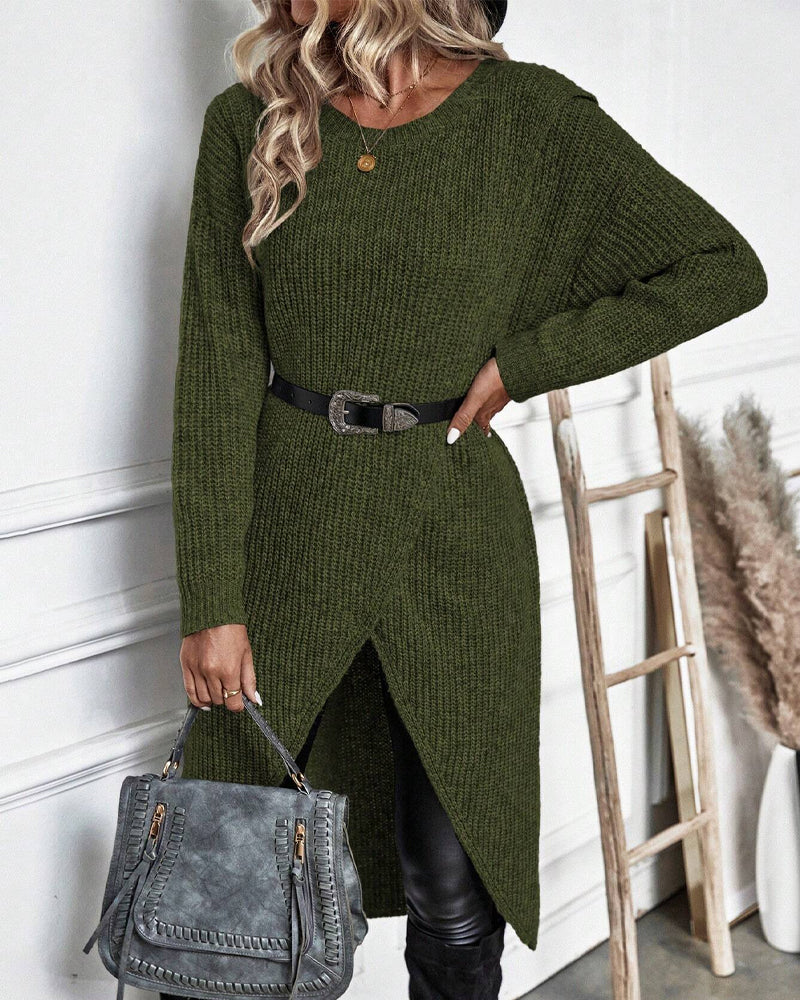 MAEVE – Oversized effen sweaterjurk voor dames