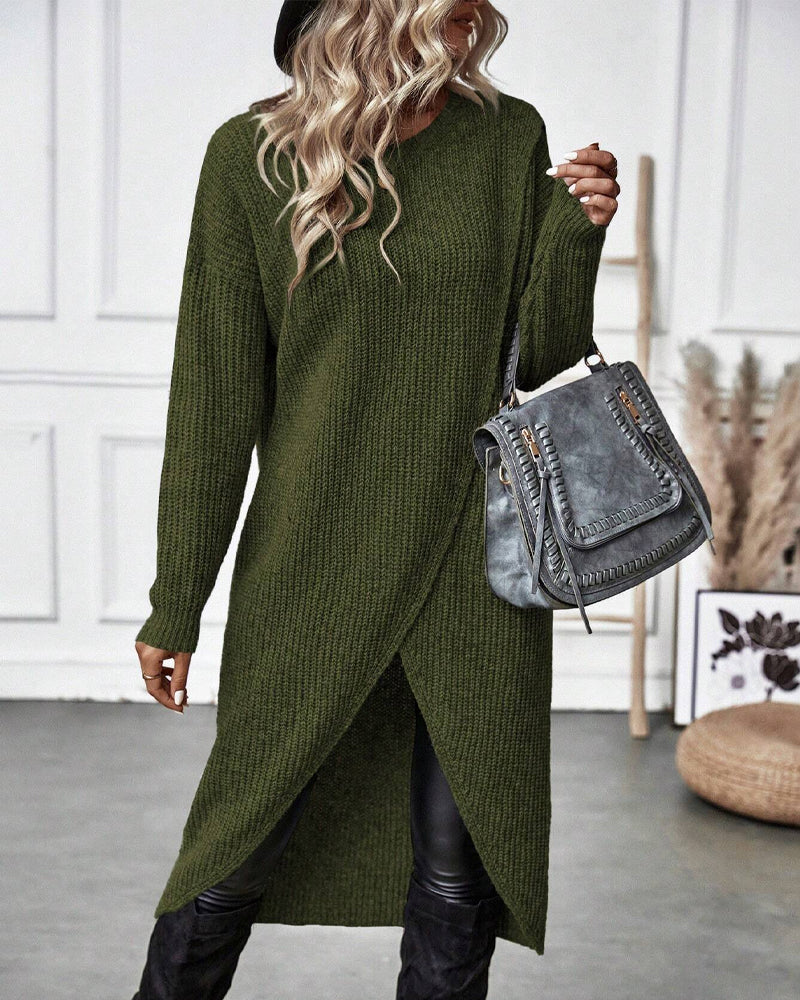 MAEVE – Oversized effen sweaterjurk voor dames