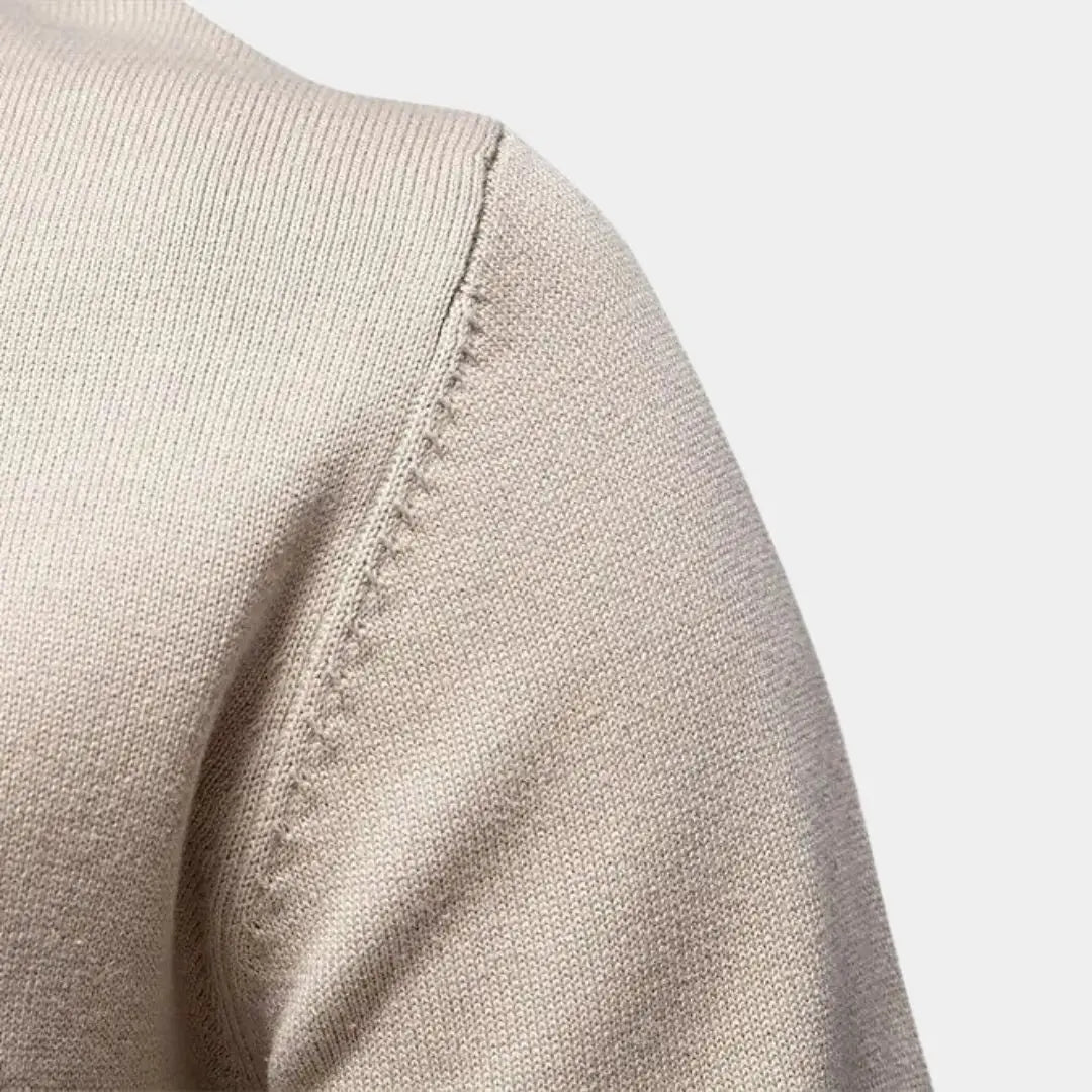 Gebreide herentrui met kraag en ritssluiting – TREVARO - Glamorix