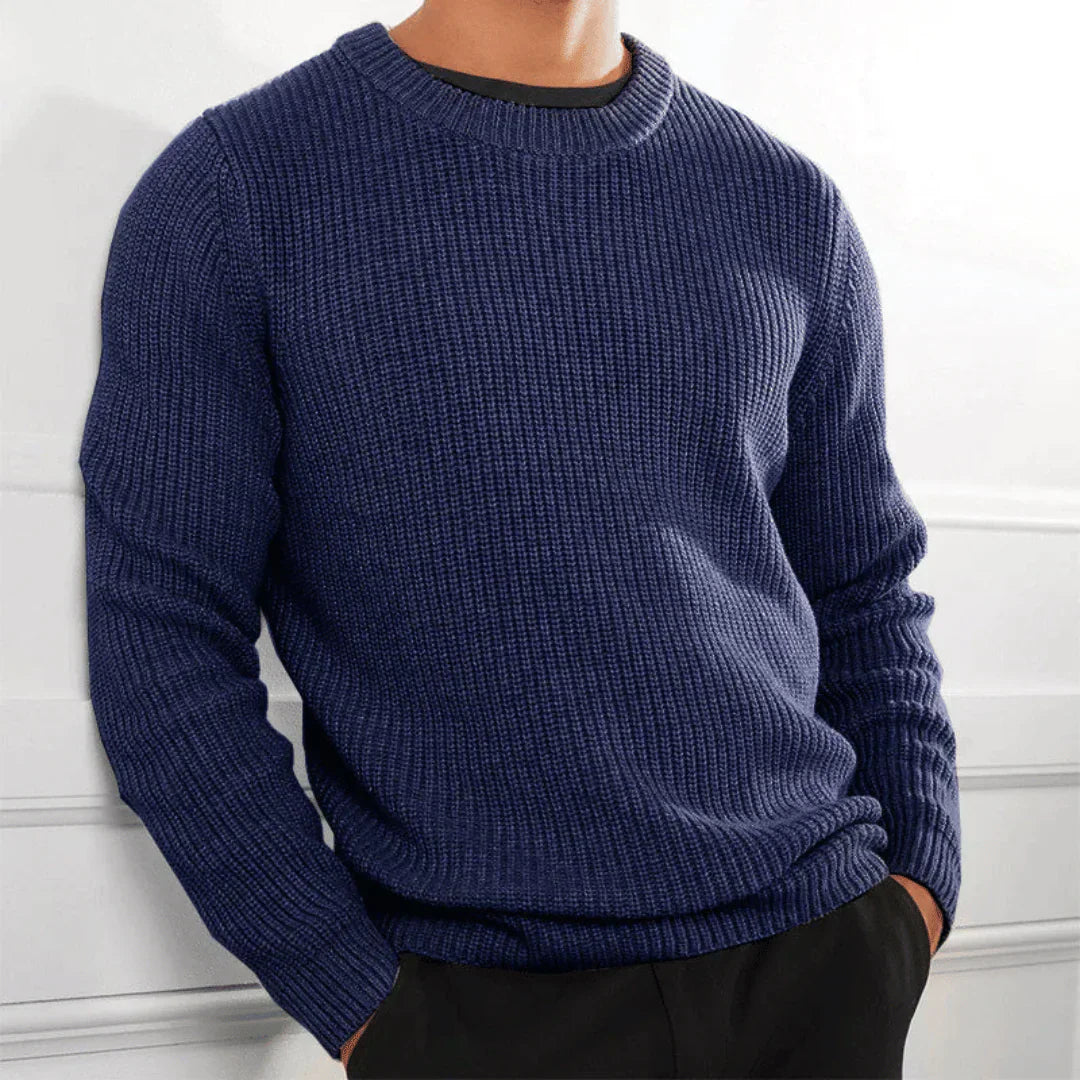 MAURICE - Klassieke gebreide crewneck sweater voor heren