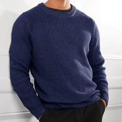 MAURICE - Klassieke gebreide crewneck sweater voor heren