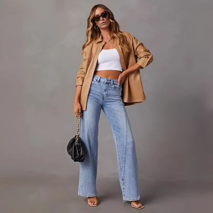 VIVIAN - Stijlvolle hoge taille flair jeans voor dames