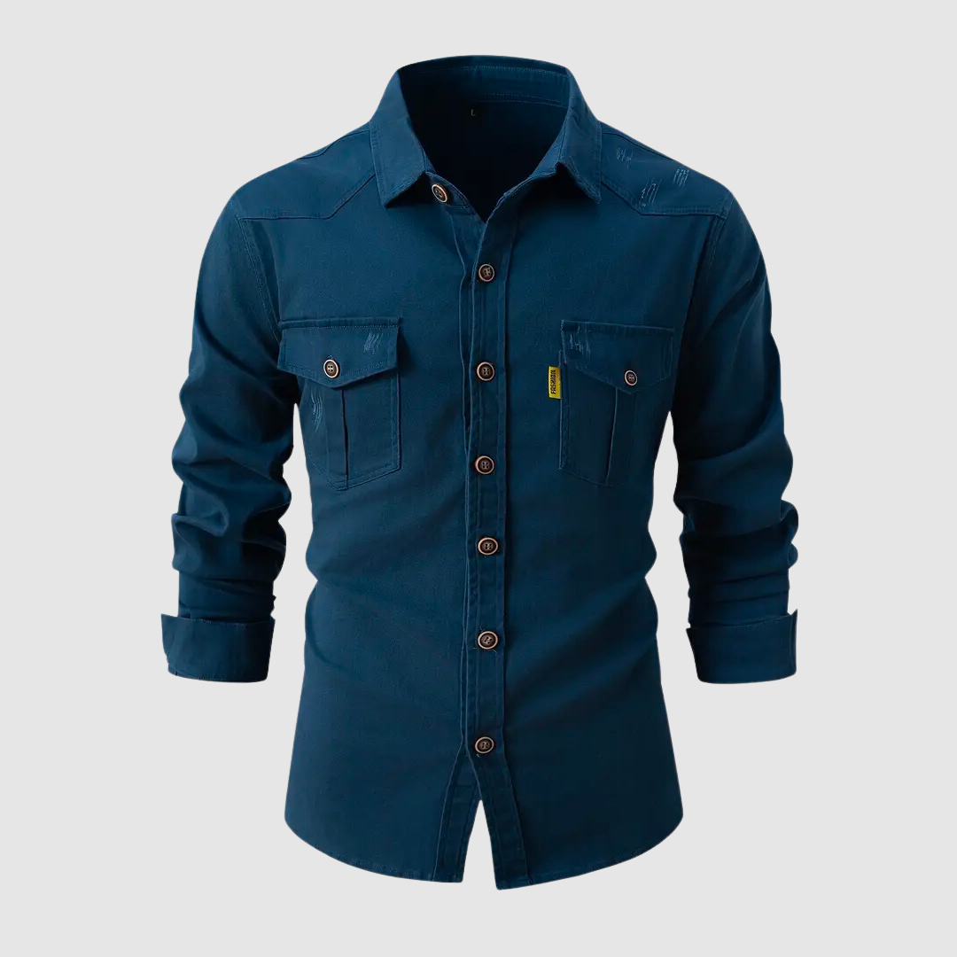 ARLO - Utility shirt met lange mouwen en knoopsluiting voor een stoere look