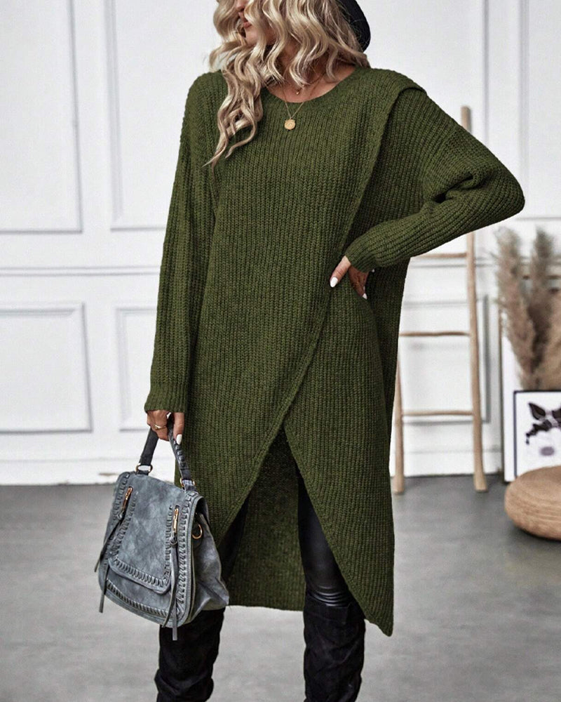 MAEVE – Oversized effen sweaterjurk voor dames