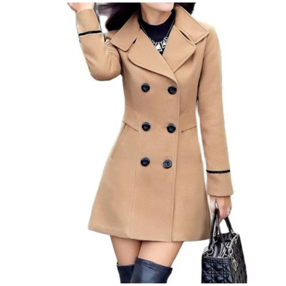 SOFIA - Chique getailleerde trenchcoat met dubbele knoopsluiting voor dames