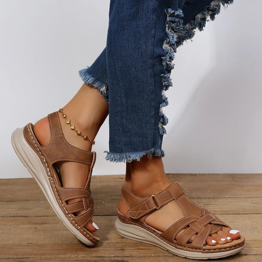 Elegante suède dames sandalen voor de zomer – Solenya SoftSteps - Glamorix