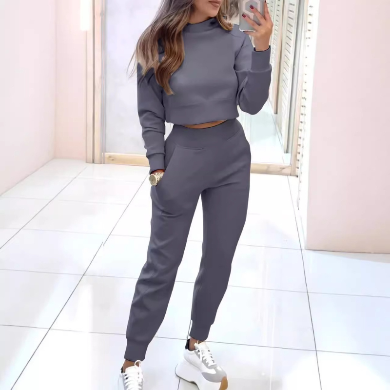 LENA - Tweedelige athleisure set met cropped top voor dames