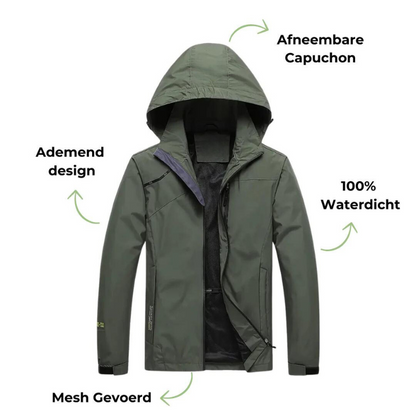 WindMaster – 100% Waterdichte Windbreaker voor Avontuurlijke Outdooractiviteiten