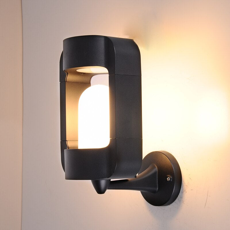 Buitenlamp met amberkleurig glas en weerbestendig design – AURELIA GLOW - Glamorix