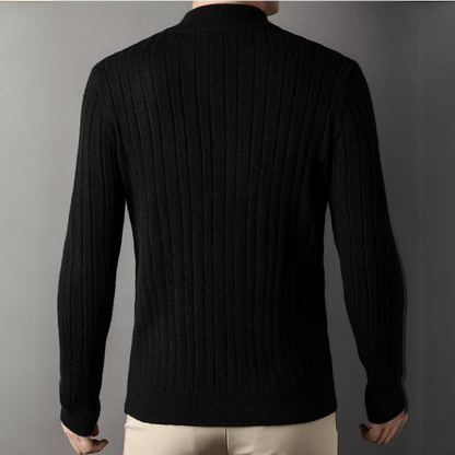 VIRAN - Wol Zip Knit Sweater voor heren