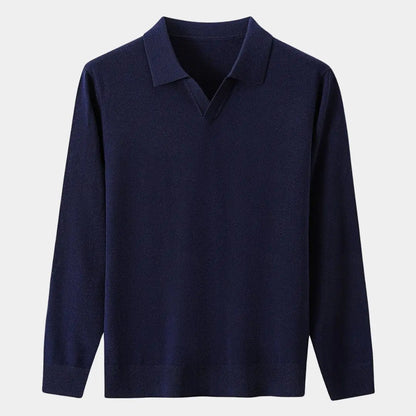 Comfortabele heren V-hals trui met klassieke pasvorm – EDRIAN - Glamorix