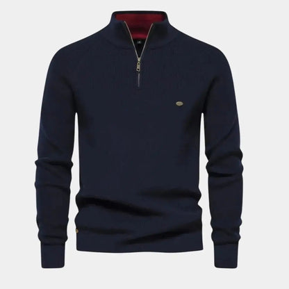 LEVI – Herensweater met kwartrits en moderne uitstraling