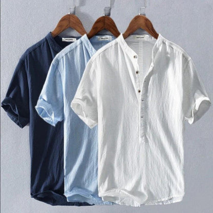 Casual heren overhemd met korte mouwen en knoopsluiting – RENO CLASSIC - Glamorix
