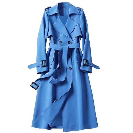 CELINE - Lange trenchcoat met dubbele knoopsluiting en ceintuur voor dames