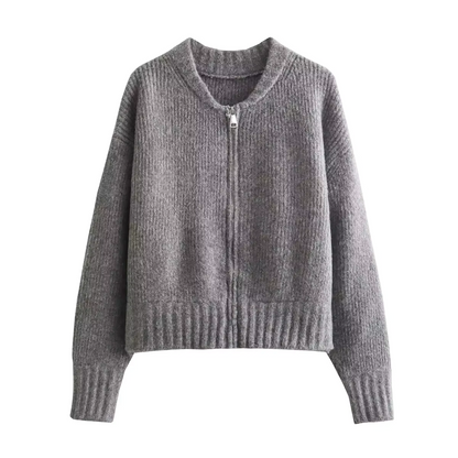 EMMA - Urban gebreid zip vest voor dames met cozy uitstraling