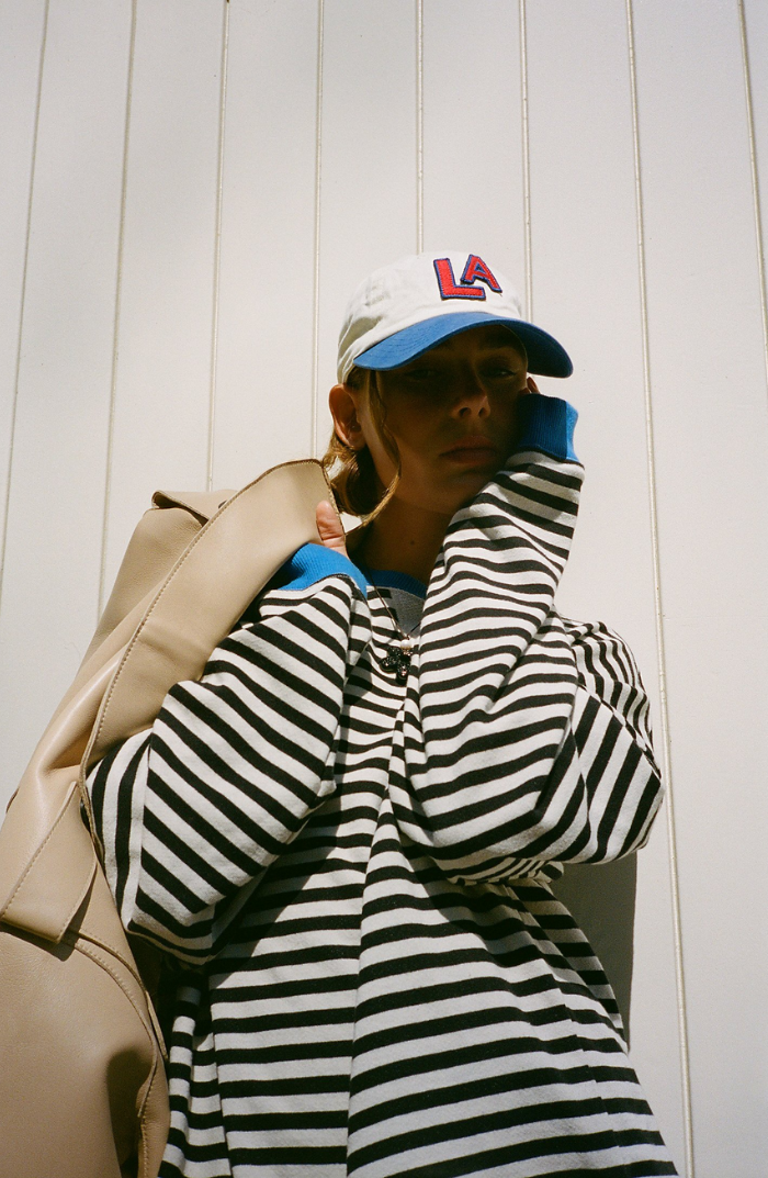EMMA - Oversized gestreepte trui met geribde boorden voor dames