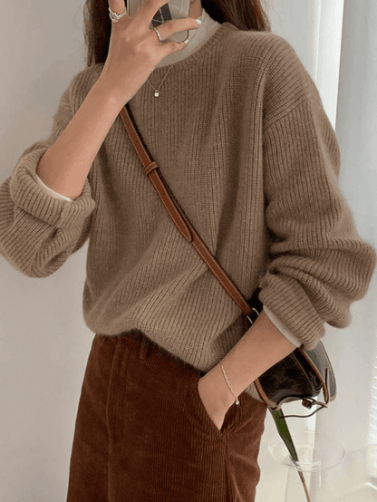 MINIMAL MILA - Minimalistische Ronde Hals Pullover