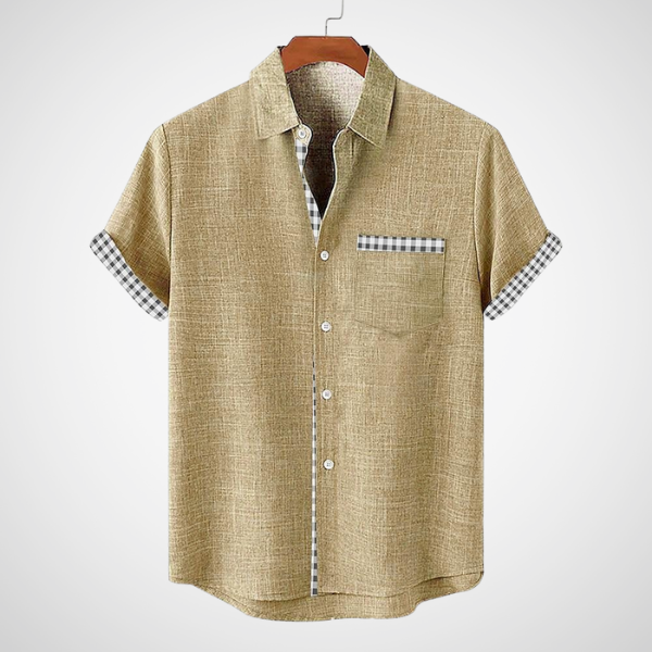 Korte mouwen herenshirt met stijlvolle geruite details – NOAH CHECK - Glamorix