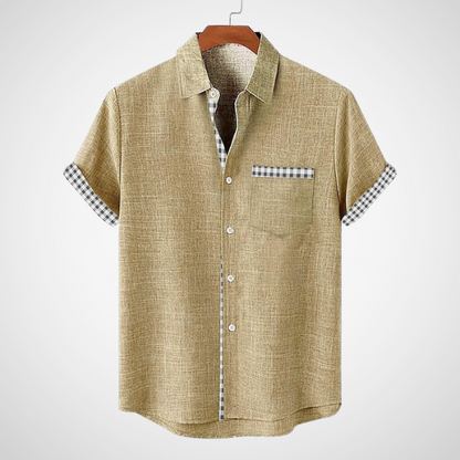 Korte mouwen herenshirt met stijlvolle geruite details – NOAH CHECK - Glamorix