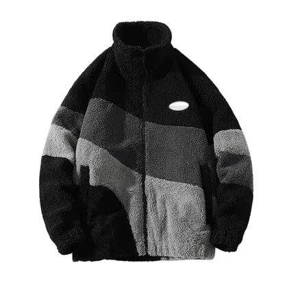 RAFE – Heren fleece jas in vintage stijl met rits - Glamorix