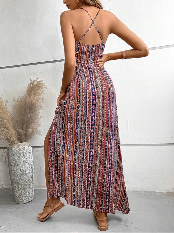 Bohemian maxi zomerjurk met verstelbare bandjes – NOEMI SUNDANCE - Glamorix