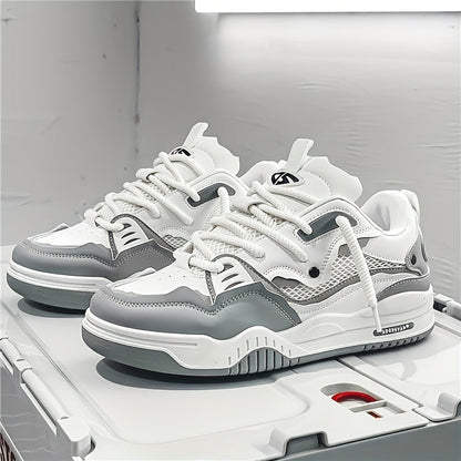 Lage herensneaker met contrastdetails en sportieve zool – NOVARO FLEX - Glamorix