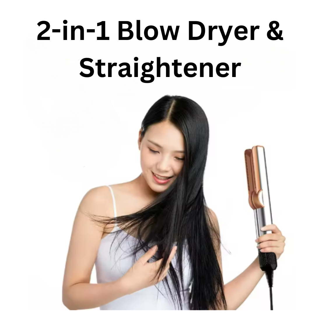 2-in-1 föhn en stijltang voor moeiteloos glad haar – AIRSTRAIGHT PRO - Glamorix