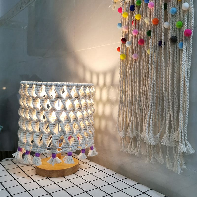 LIGHTWEAVE - Gevlochten touw nachtlamp met rustieke charme