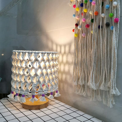 LIGHTWEAVE - Gevlochten touw nachtlamp met rustieke charme