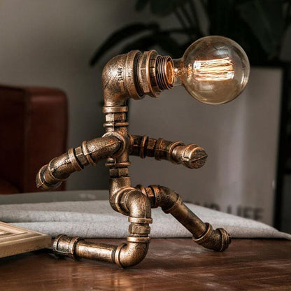 MECHANIX - Smeedijzeren robotvormige nachtlamp