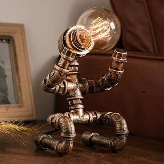 MECHANIX - Smeedijzeren robotvormige nachtlamp